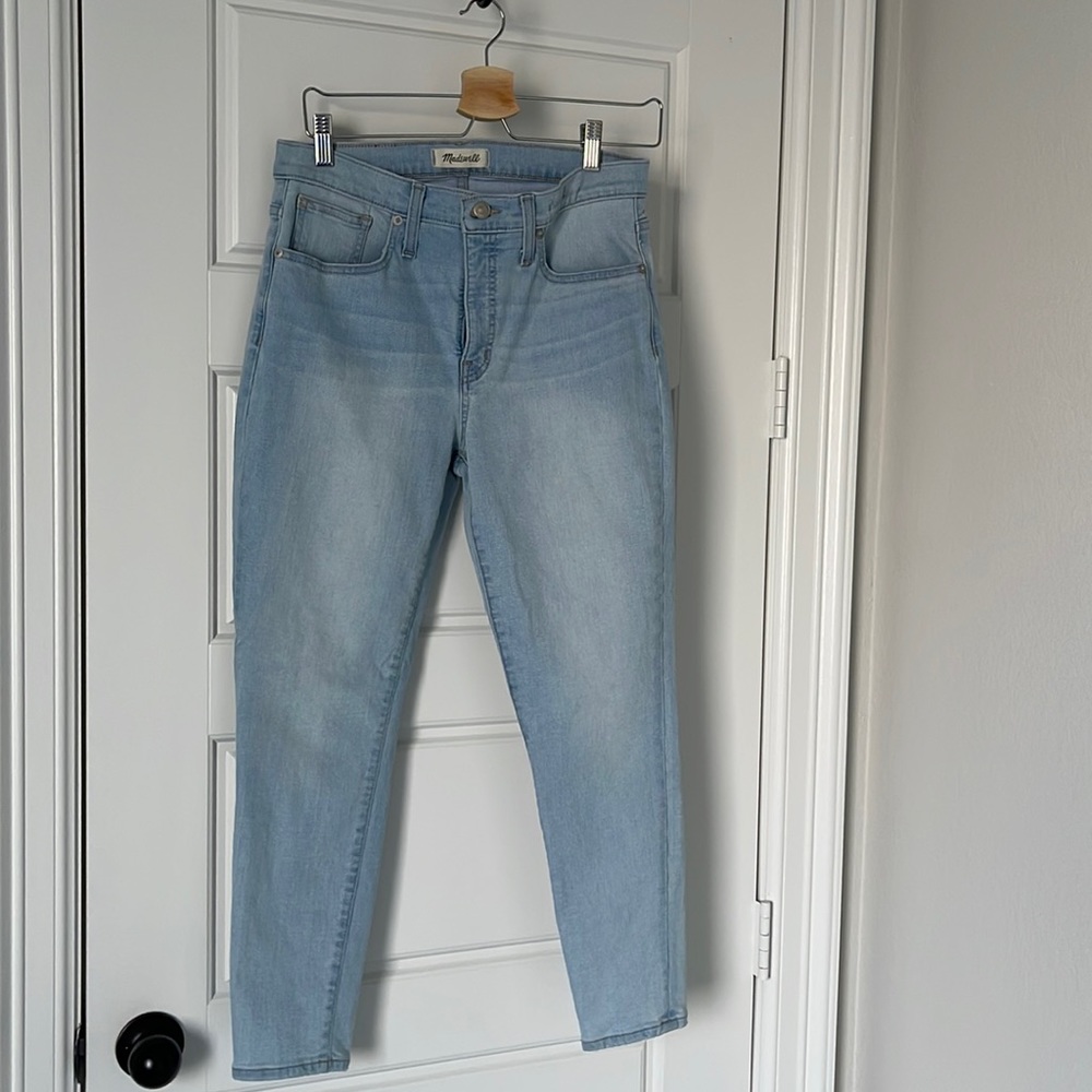MADEWELL 9” mid rise skinny crop jeans
